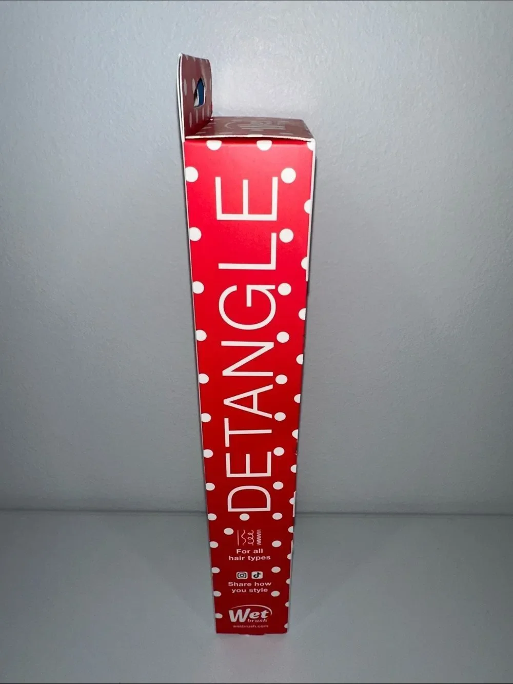 Wet Brush The Original Detangler Hair Brush Retro Red White Polka